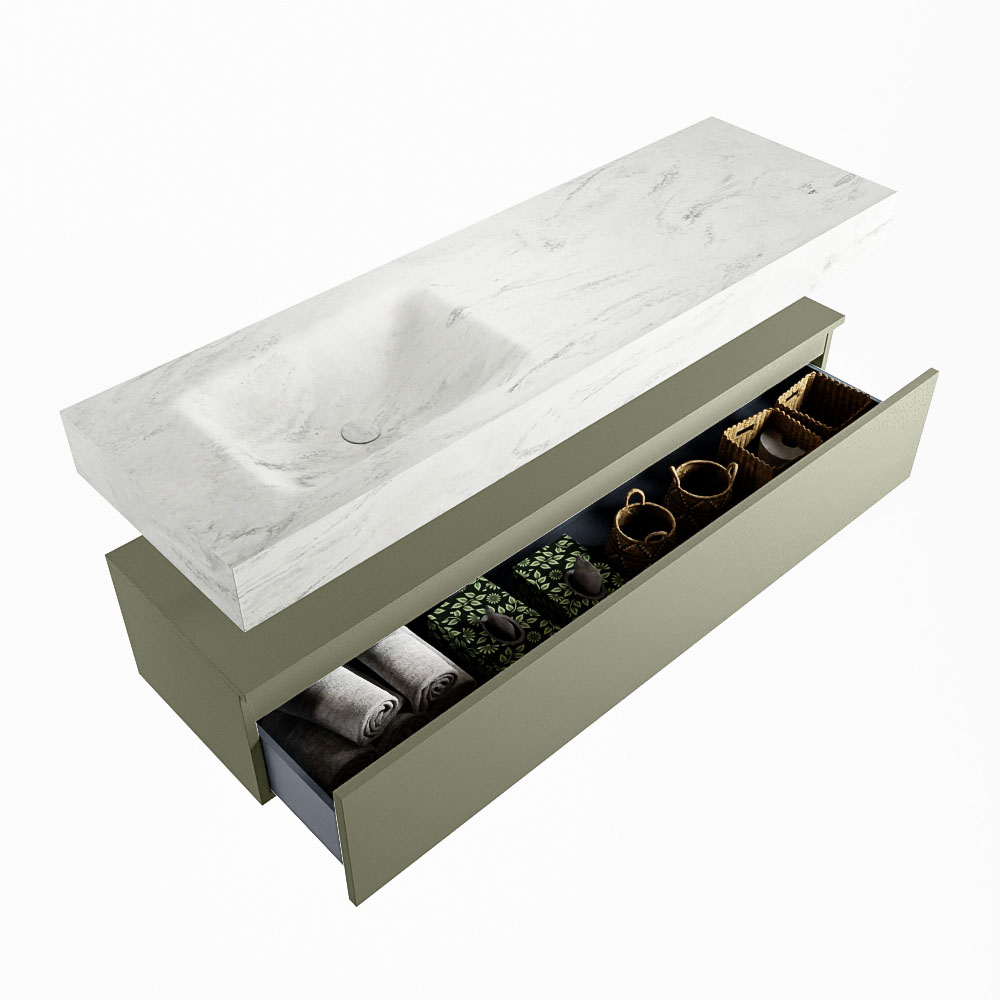 MONDIAZ ALAN-DLUX 150cm mueble de baño Army 1 cajón. Lavabo CLOUD Izquierda 1 orificio color Opalo. 6 MONDIAZ ALAN-DLUX 150cm mueble de baño Army 1 cajón. Lavabo CLOUD Izquierda 1 orificio color Opalo. - Imagen 6