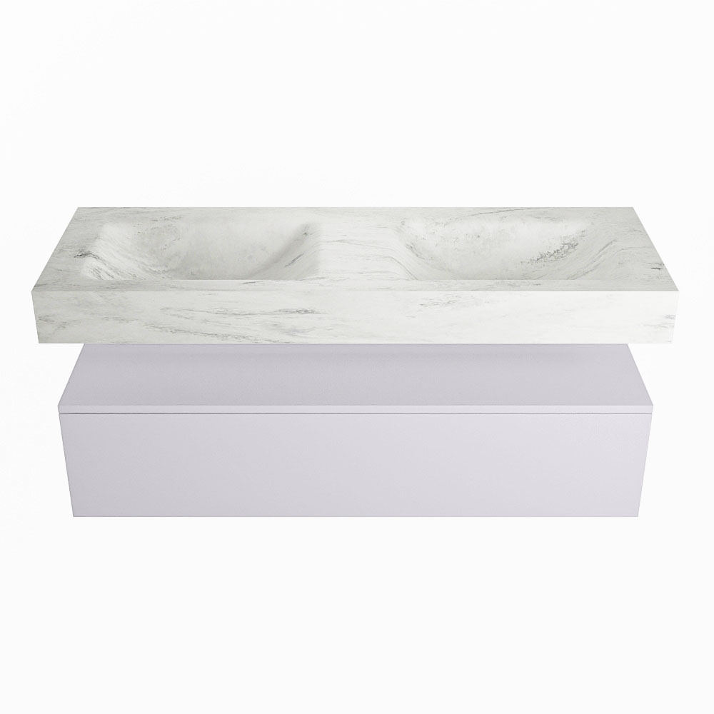 MONDIAZ ALAN-DLUX 130cm mueble de baño Cale 1 cajón. Lavabo CLOUD Doble 2 orificios color Opalo. 4 MONDIAZ ALAN-DLUX 130cm mueble de baño Cale 1 cajón. Lavabo CLOUD Doble 2 orificios color Opalo. - Imagen 4
