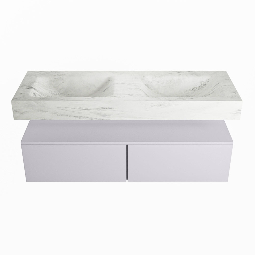 MONDIAZ ALAN-DLUX 130cm mueble de baño Cale 2 cajones. Lavabo CLOUD Doble 2 orificios color Opalo. 4 MONDIAZ ALAN-DLUX 130cm mueble de baño Cale 2 cajones. Lavabo CLOUD Doble 2 orificios color Opalo. - Imagen 4