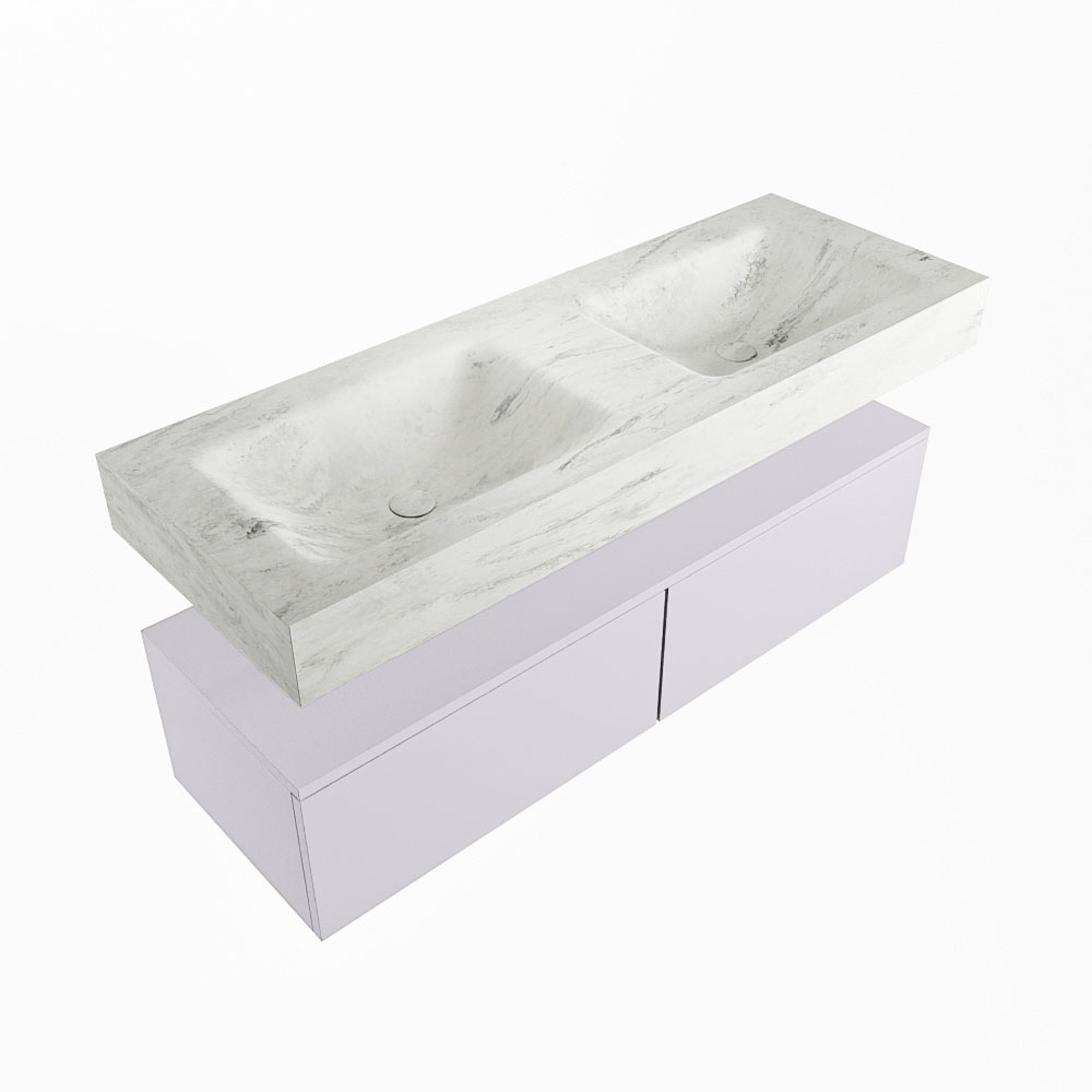 MONDIAZ ALAN-DLUX 130cm mueble de baño Cale 2 cajones. Lavabo CLOUD Doble 2 orificios color Opalo. 5 MONDIAZ ALAN-DLUX 130cm mueble de baño Cale 2 cajones. Lavabo CLOUD Doble 2 orificios color Opalo. - Imagen 5