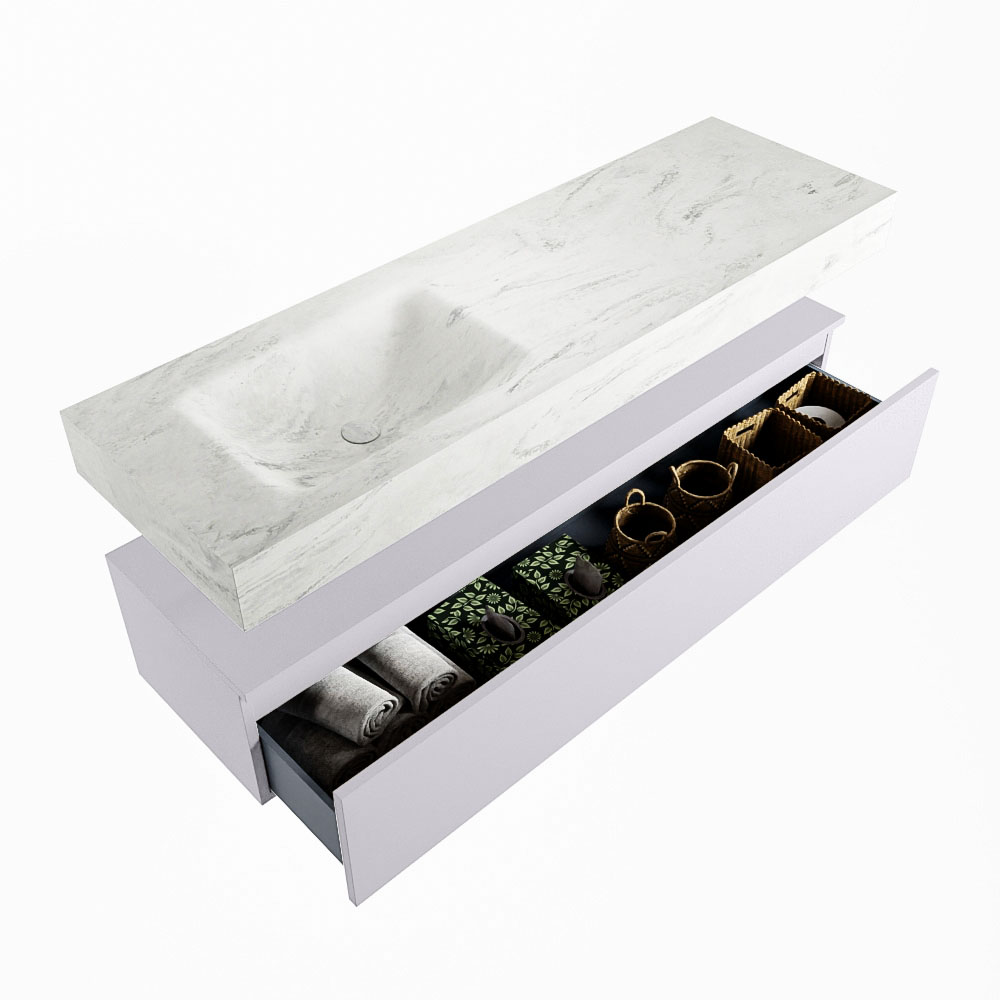 MONDIAZ ALAN-DLUX 150cm mueble de baño Cale 1 cajón. Lavabo CLOUD Izquierda sin orificios color Opalo. 6 MONDIAZ ALAN-DLUX 150cm mueble de baño Cale 1 cajón. Lavabo CLOUD Izquierda sin orificios color Opalo. - Imagen 6