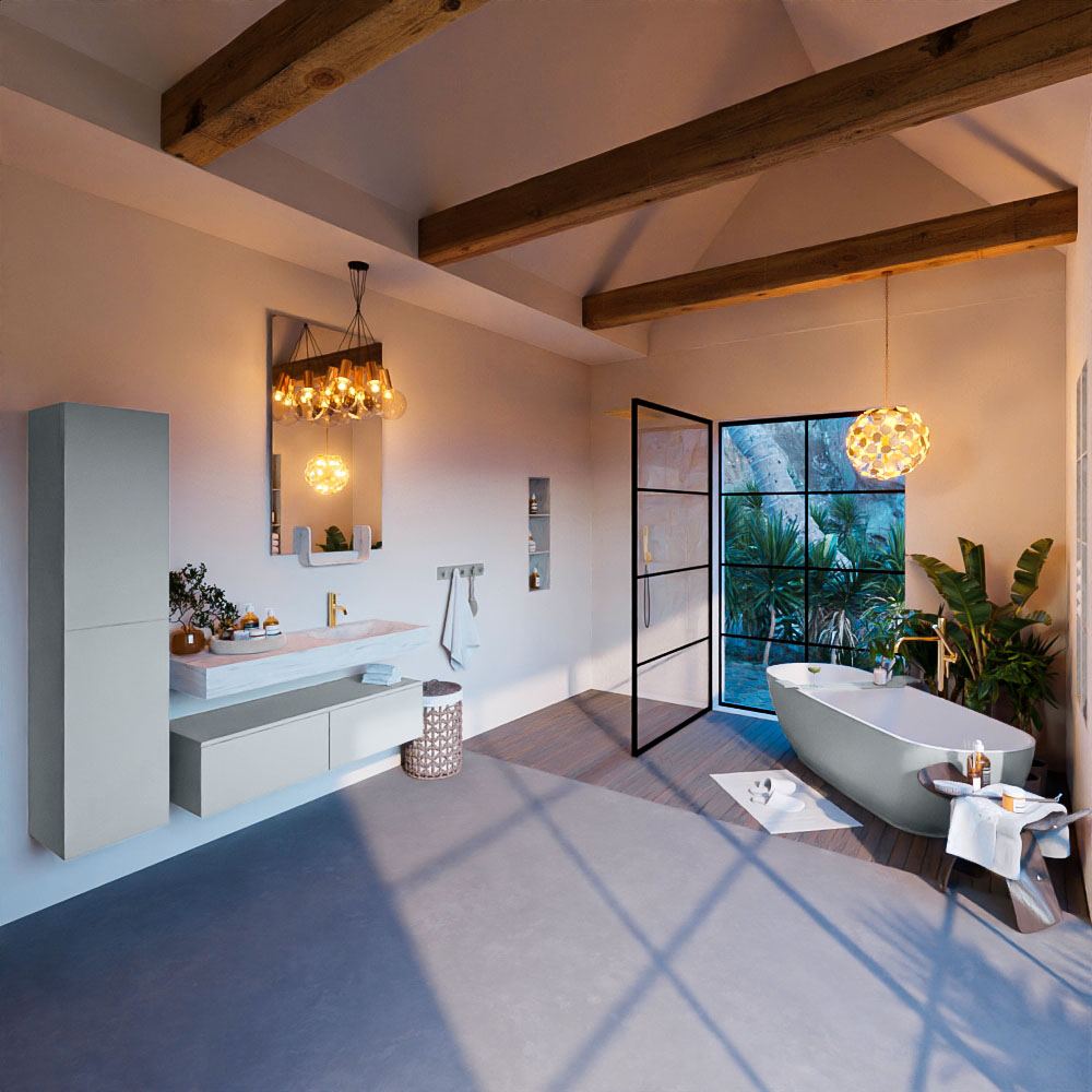 MONDIAZ ALAN-DLUX 120cm mueble de baño Clay 2 cajones. Lavabo CLOUD Derecho 1 orificio color Opalo. 3 MONDIAZ ALAN-DLUX 120cm mueble de baño Clay 2 cajones. Lavabo CLOUD Derecho 1 orificio color Opalo. - Imagen 3