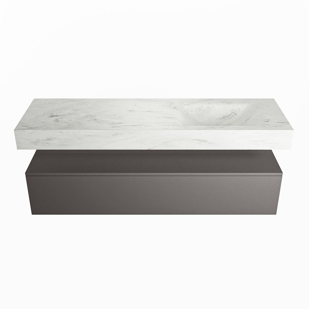 MONDIAZ ALAN-DLUX 150cm mueble de baño Dark Grey 1 cajón. Lavabo CLOUD Derecho sin orificios color Opalo. 4 MONDIAZ ALAN-DLUX 150cm mueble de baño Dark Grey 1 cajón. Lavabo CLOUD Derecho sin orificios color Opalo. - Imagen 4