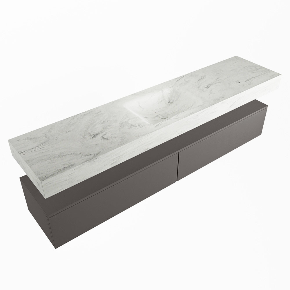 MONDIAZ ALAN-DLUX 200cm mueble de baño Dark Grey 2 cajones. Lavabo CLOUD Centro 1 orificio color Opalo. 5 MONDIAZ ALAN-DLUX 200cm mueble de baño Dark Grey 2 cajones. Lavabo CLOUD Centro 1 orificio color Opalo. - Imagen 5