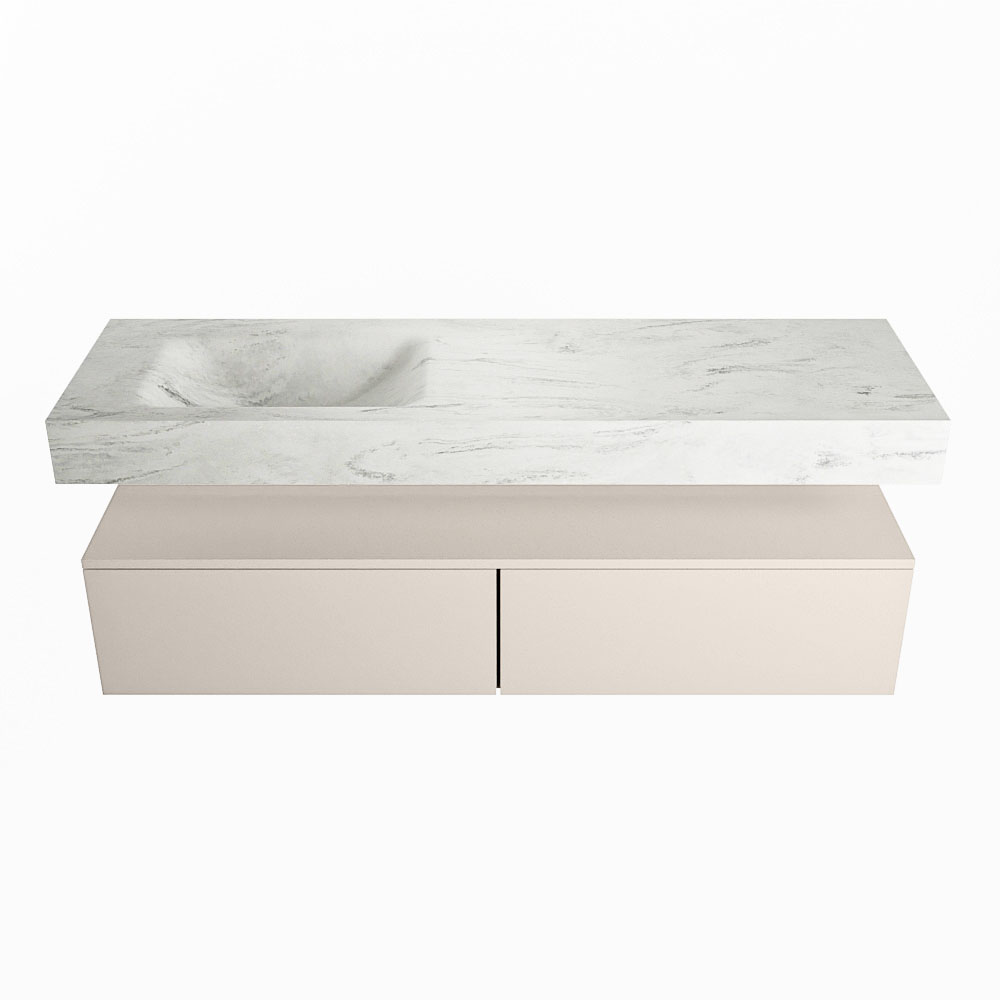 MONDIAZ ALAN-DLUX 150cm mueble de baño Linen 2 cajones. Lavabo CLOUD Izquierda 1 orificio color Opalo. 4 MONDIAZ ALAN-DLUX 150cm mueble de baño Linen 2 cajones. Lavabo CLOUD Izquierda 1 orificio color Opalo. - Imagen 4