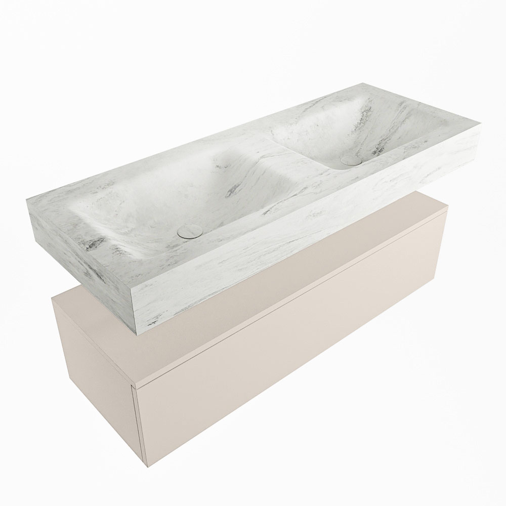 MONDIAZ ALAN-DLUX 120cm mueble de baño Linen 1 cajón. Lavabo CLOUD Doble 2 orificios color Opalo. 5 MONDIAZ ALAN-DLUX 120cm mueble de baño Linen 1 cajón. Lavabo CLOUD Doble 2 orificios color Opalo. - Imagen 5