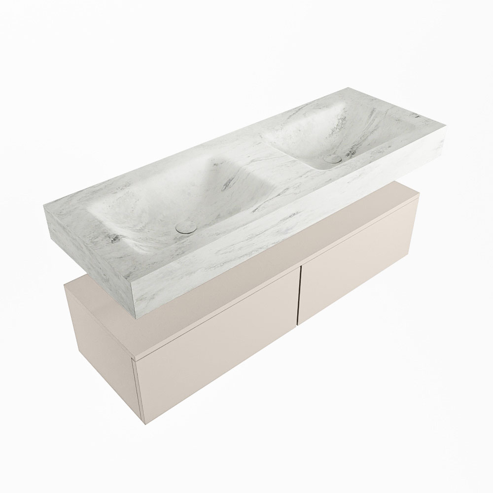 MONDIAZ ALAN-DLUX 130cm mueble de baño Linen 2 cajones. Lavabo CLOUD Doble 2 orificios color Opalo. 5 MONDIAZ ALAN-DLUX 130cm mueble de baño Linen 2 cajones. Lavabo CLOUD Doble 2 orificios color Opalo. - Imagen 5