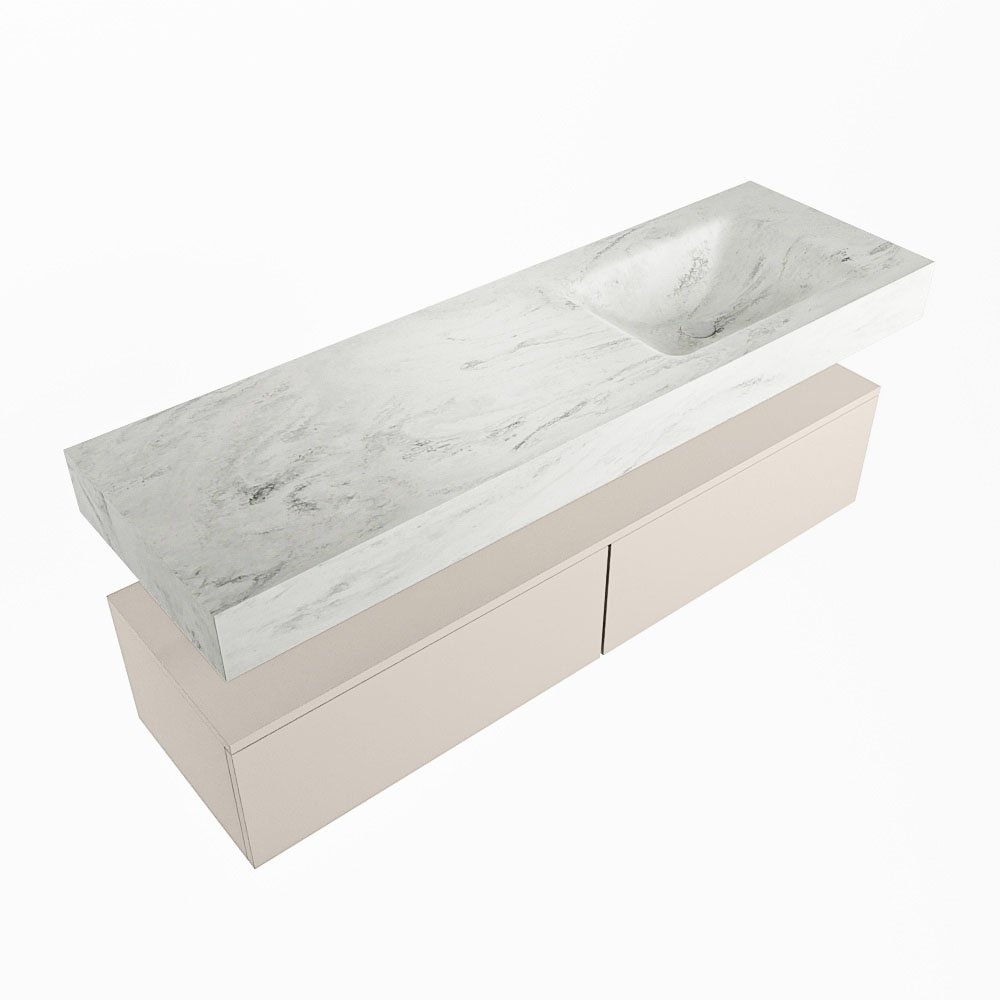 MONDIAZ ALAN-DLUX 150cm mueble de baño Linen 2 cajones. Lavabo CLOUD Derecho sin orificios color Opalo. 5 MONDIAZ ALAN-DLUX 150cm mueble de baño Linen 2 cajones. Lavabo CLOUD Derecho sin orificios color Opalo. - Imagen 5