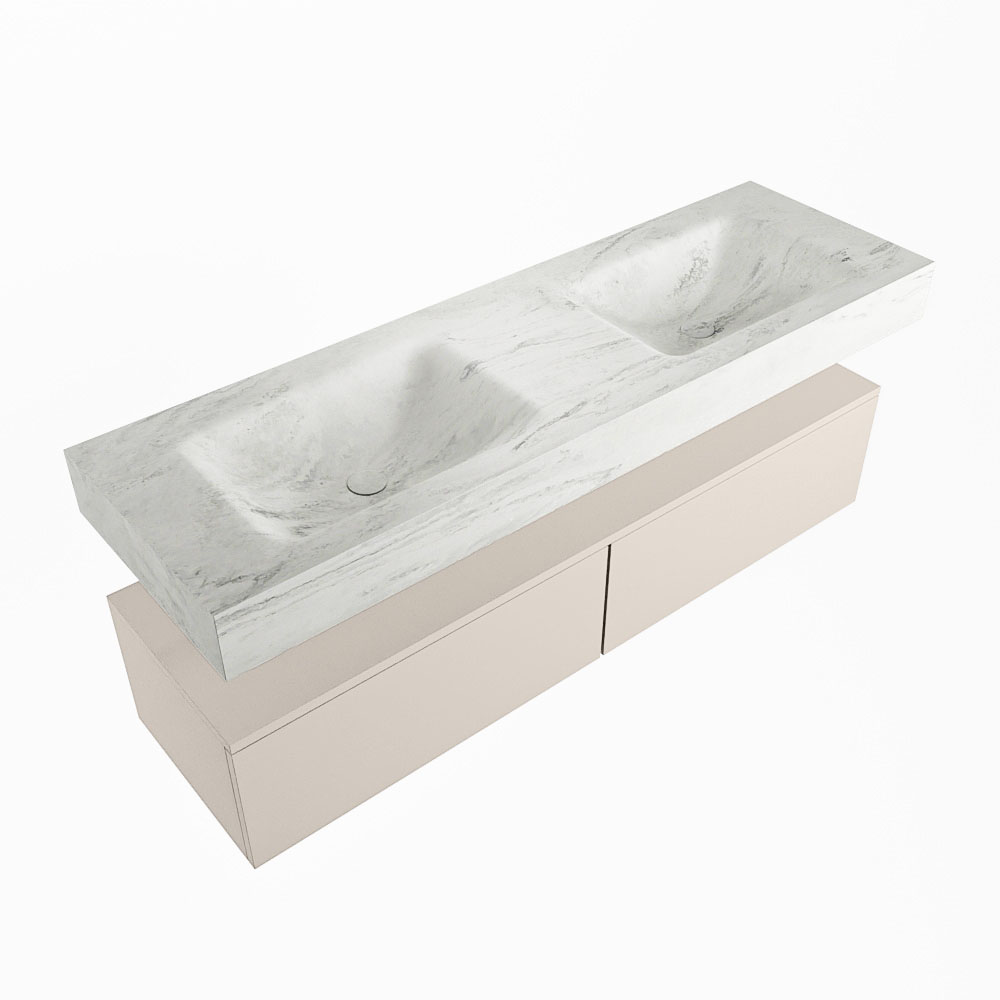 MONDIAZ ALAN-DLUX 150cm mueble de baño Linen 2 cajones. Lavabo CLOUD Doble sin orificios color Opalo. 5 MONDIAZ ALAN-DLUX 150cm mueble de baño Linen 2 cajones. Lavabo CLOUD Doble sin orificios color Opalo. - Imagen 5