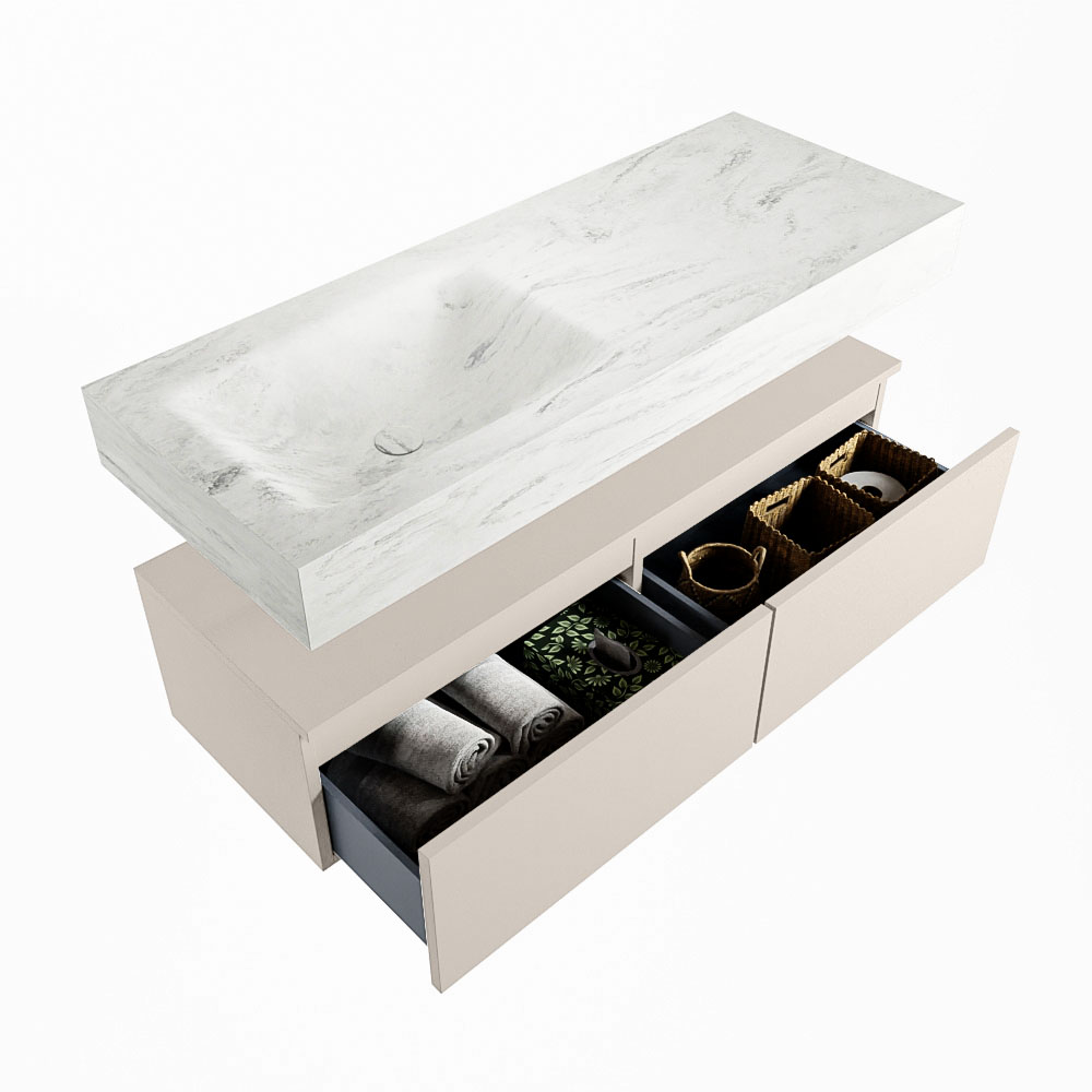 MONDIAZ ALAN-DLUX 120cm mueble de baño Linen 2 cajones. Lavabo CLOUD Izquierda sin orificios color Opalo. 6 MONDIAZ ALAN-DLUX 120cm mueble de baño Linen 2 cajones. Lavabo CLOUD Izquierda sin orificios color Opalo. - Imagen 6