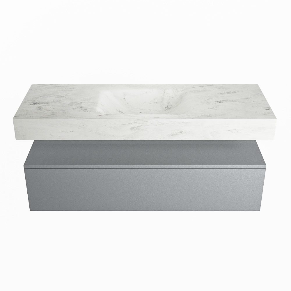 MONDIAZ ALAN-DLUX 130cm mueble de baño Plata 1 cajón. Lavabo CLOUD Centro 1 orificio color Opalo. 4 MONDIAZ ALAN-DLUX 130cm mueble de baño Plata 1 cajón. Lavabo CLOUD Centro 1 orificio color Opalo. - Imagen 4