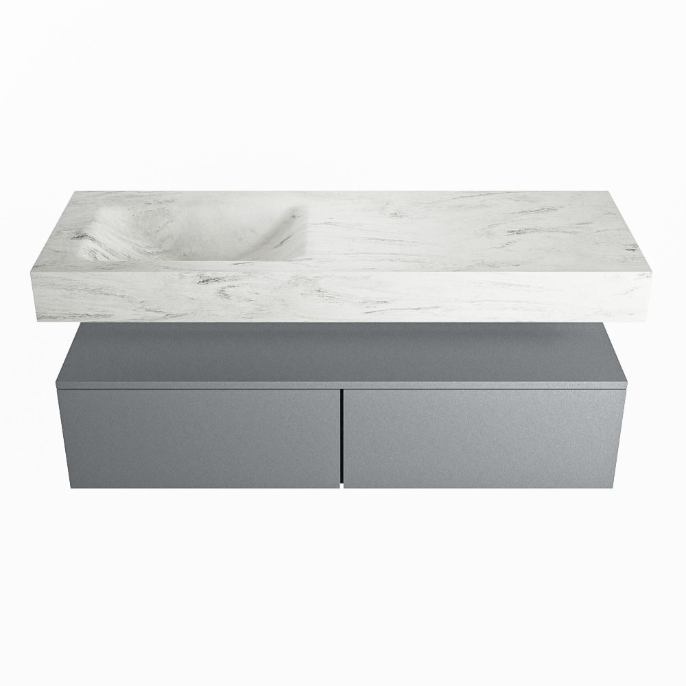 MONDIAZ ALAN-DLUX 130cm mueble de baño Plata 2 cajones. Lavabo CLOUD Izquierda 1 orificio color Opalo. 4 MONDIAZ ALAN-DLUX 130cm mueble de baño Plata 2 cajones. Lavabo CLOUD Izquierda 1 orificio color Opalo. - Imagen 4
