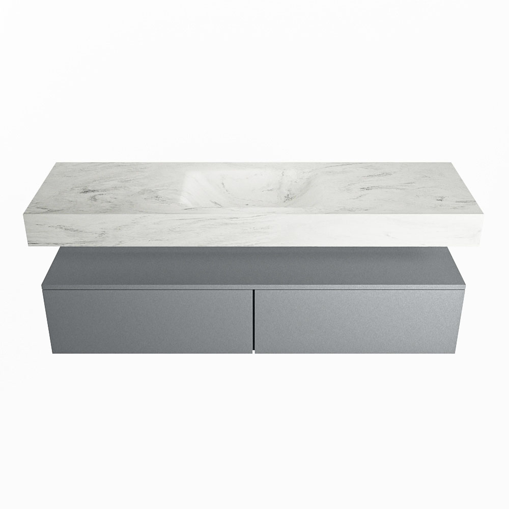 MONDIAZ ALAN-DLUX 150cm mueble de baño Plata 2 cajones. Lavabo CLOUD Centro 1 orificio color Opalo. 4 MONDIAZ ALAN-DLUX 150cm mueble de baño Plata 2 cajones. Lavabo CLOUD Centro 1 orificio color Opalo. - Imagen 4