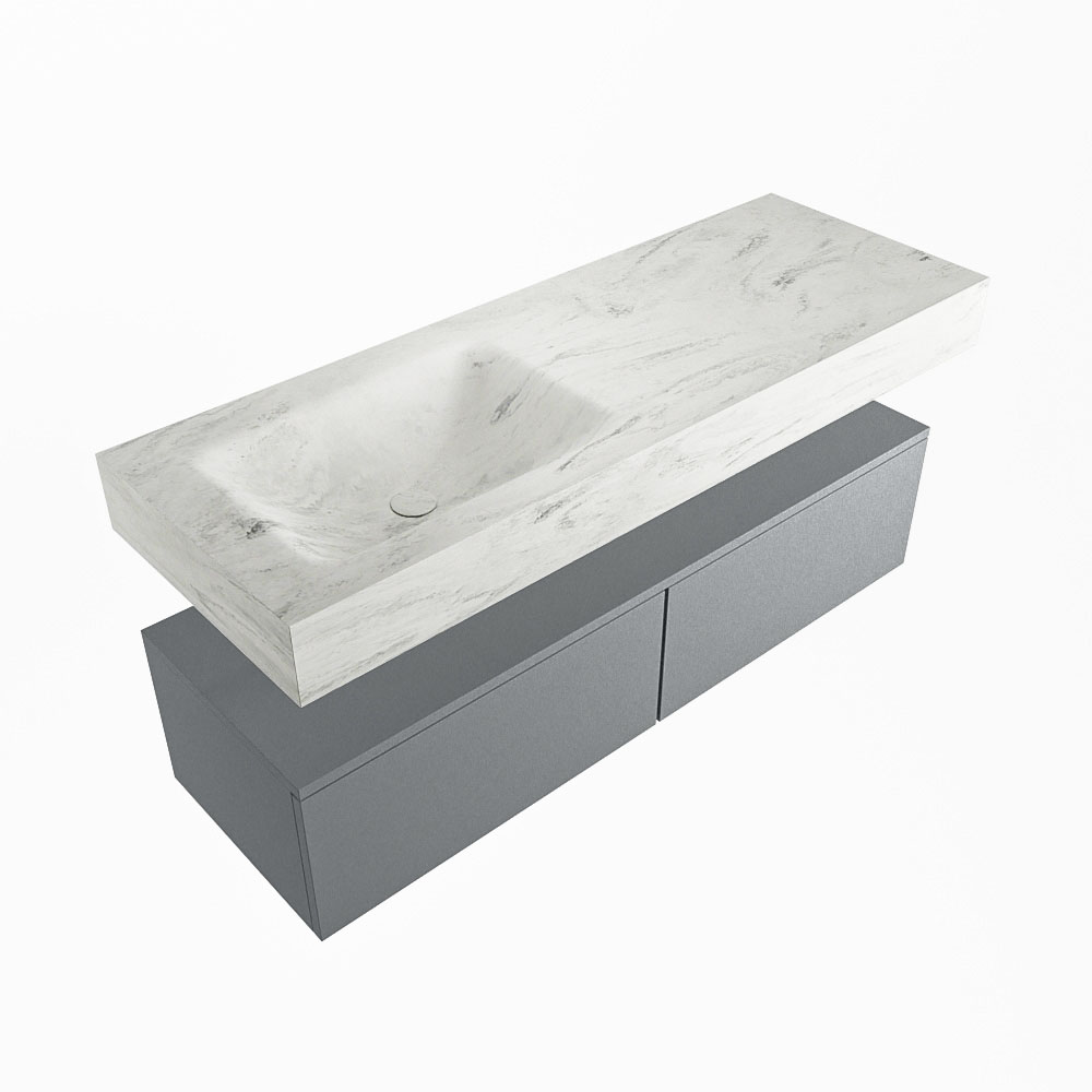 MONDIAZ ALAN-DLUX 130cm mueble de baño Plata 2 cajones. Lavabo CLOUD Izquierda 1 orificio color Opalo. 5 MONDIAZ ALAN-DLUX 130cm mueble de baño Plata 2 cajones. Lavabo CLOUD Izquierda 1 orificio color Opalo. - Imagen 5