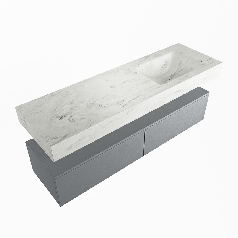 MONDIAZ ALAN-DLUX 150cm mueble de baño Plata 2 cajones. Lavabo CLOUD Derecho sin orificios color Opalo. 5 MONDIAZ ALAN-DLUX 150cm mueble de baño Plata 2 cajones. Lavabo CLOUD Derecho sin orificios color Opalo. - Imagen 5