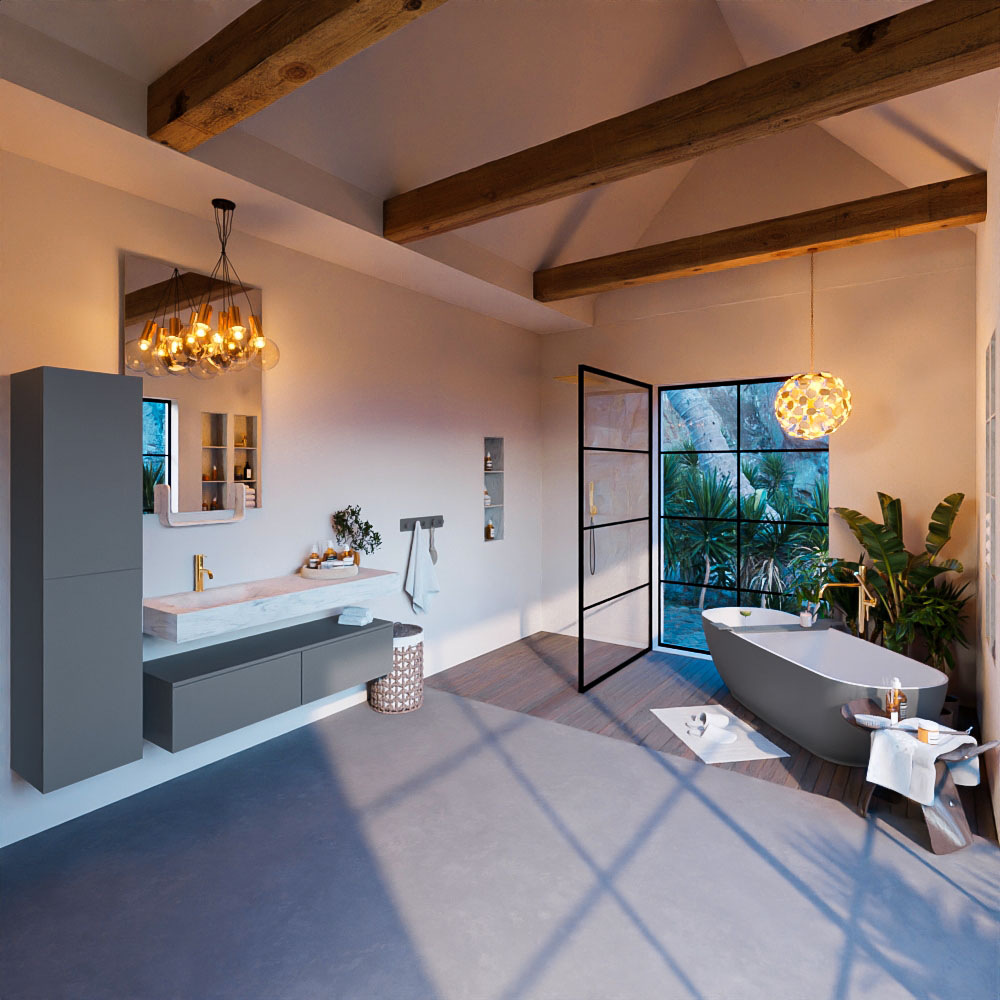 MONDIAZ ALAN-DLUX 130cm mueble de baño Plata 2 cajones. Lavabo CLOUD Izquierda 1 orificio color Opalo. 3 MONDIAZ ALAN-DLUX 130cm mueble de baño Plata 2 cajones. Lavabo CLOUD Izquierda 1 orificio color Opalo. - Imagen 3