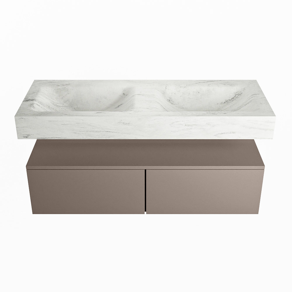 MONDIAZ ALAN-DLUX 120cm mueble de baño Smoke 2 cajones. Lavabo CLOUD Doble 2 orificios color Opalo. 4 MONDIAZ ALAN-DLUX 120cm mueble de baño Smoke 2 cajones. Lavabo CLOUD Doble 2 orificios color Opalo. - Imagen 4
