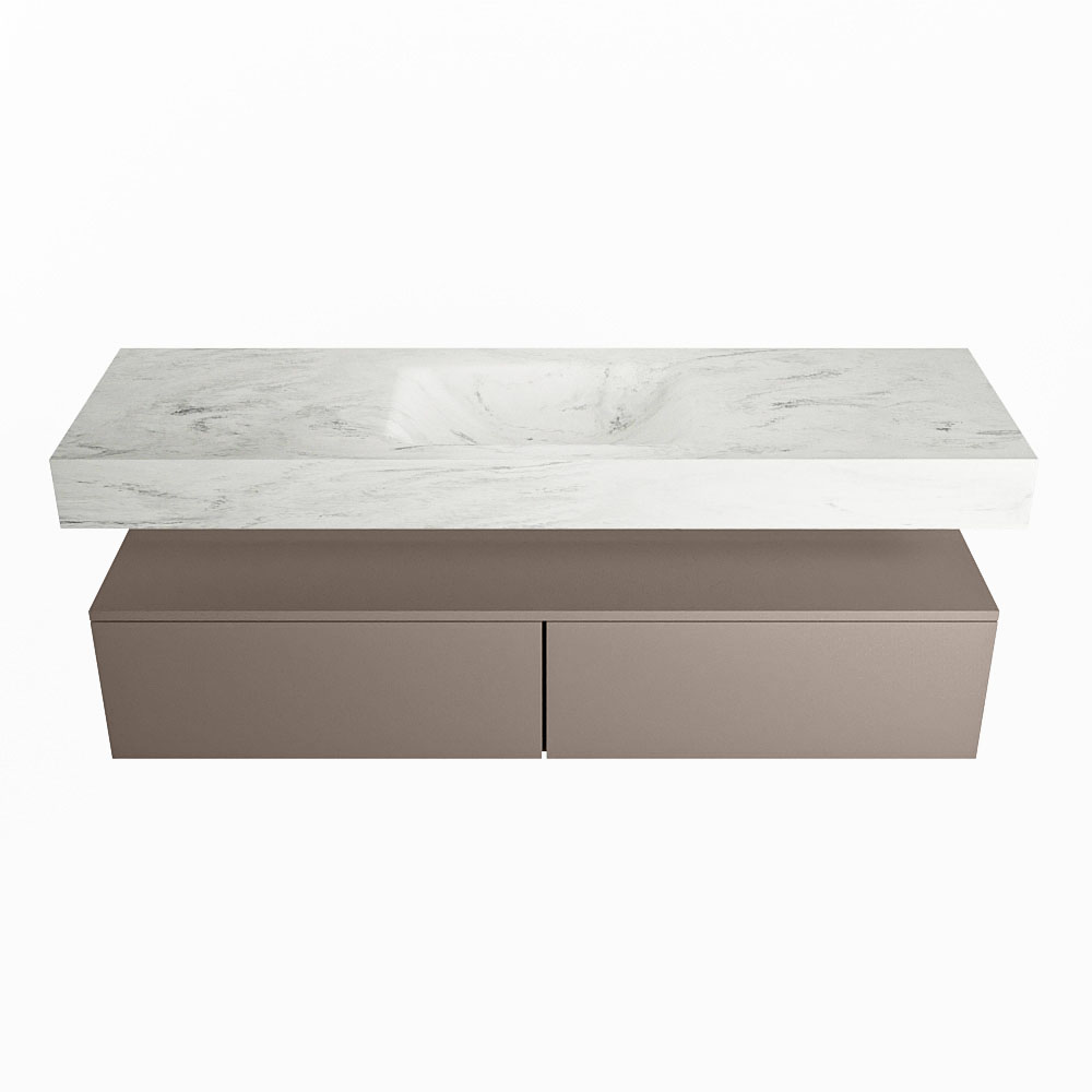 MONDIAZ ALAN-DLUX 150cm mueble de baño Smoke 2 cajones. Lavabo CLOUD Centro 1 orificio color Opalo. 4 MONDIAZ ALAN-DLUX 150cm mueble de baño Smoke 2 cajones. Lavabo CLOUD Centro 1 orificio color Opalo. - Imagen 4