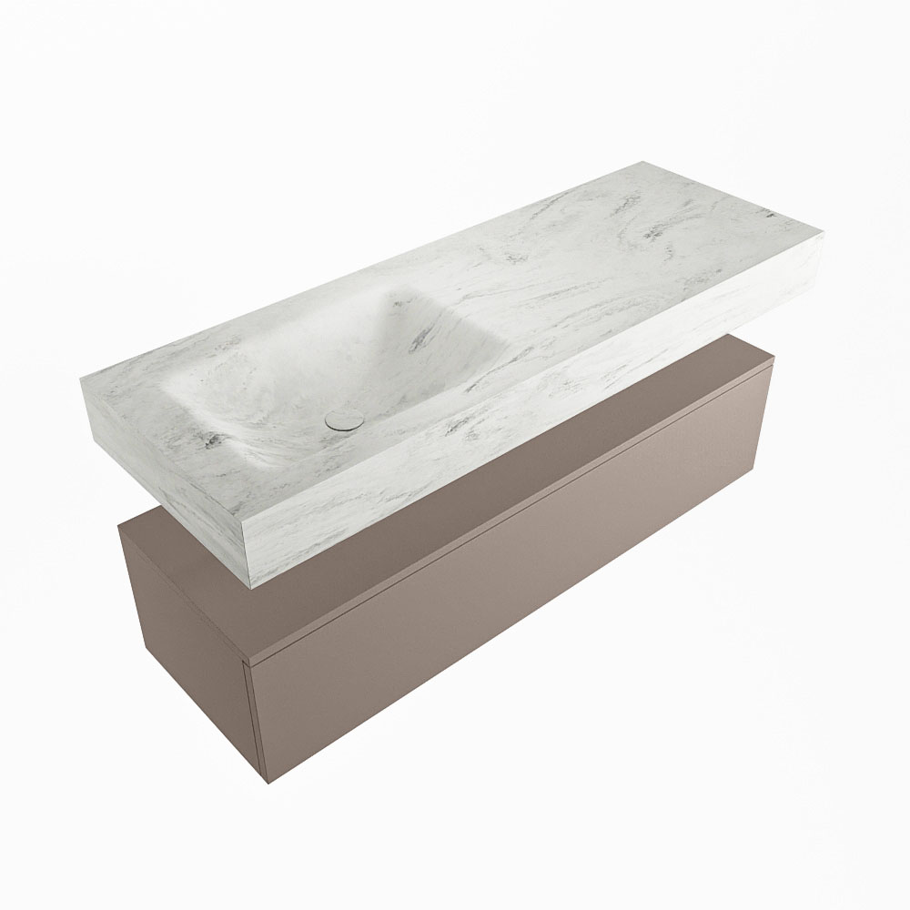 MONDIAZ ALAN-DLUX 130cm mueble de baño Smoke 1 cajón. Lavabo CLOUD Izquierda 1 orificio color Opalo. 5 MONDIAZ ALAN-DLUX 130cm mueble de baño Smoke 1 cajón. Lavabo CLOUD Izquierda 1 orificio color Opalo. - Imagen 5