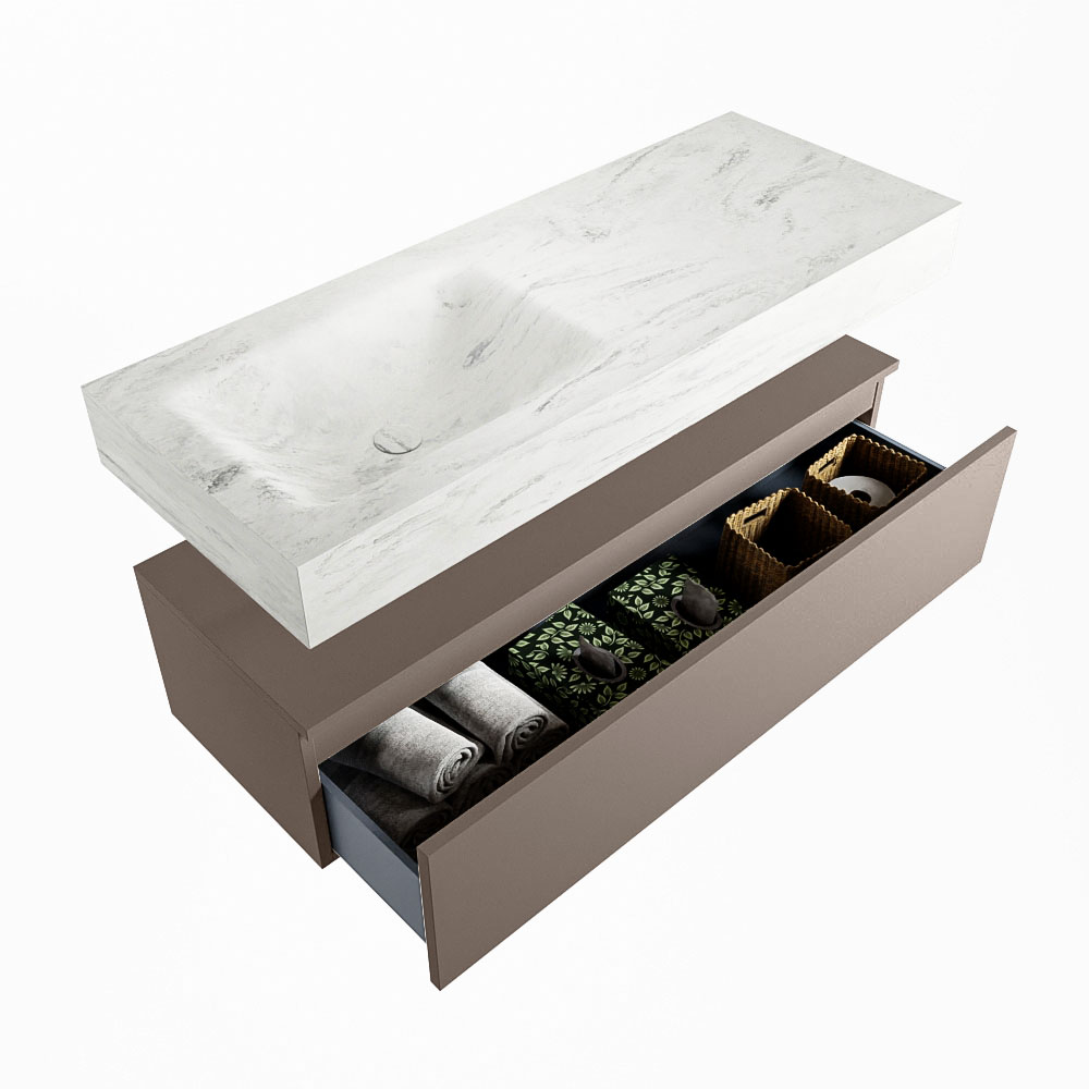 MONDIAZ ALAN-DLUX 120cm mueble de baño Smoke 1 cajón. Lavabo CLOUD Izquierda sin orificios color Opalo. 6 MONDIAZ ALAN-DLUX 120cm mueble de baño Smoke 1 cajón. Lavabo CLOUD Izquierda sin orificios color Opalo. - Imagen 6