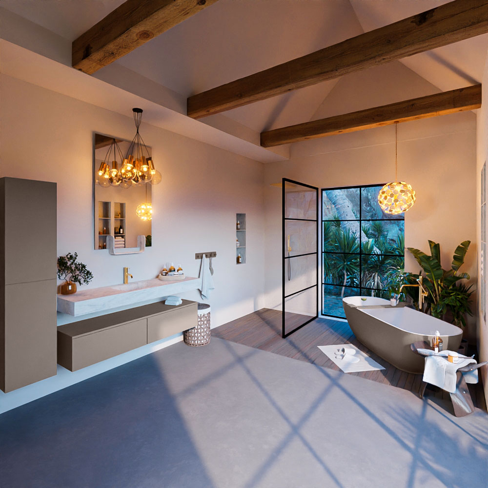 MONDIAZ ALAN-DLUX 150cm mueble de baño Smoke 2 cajones. Lavabo CLOUD Centro 1 orificio color Opalo. 3 MONDIAZ ALAN-DLUX 150cm mueble de baño Smoke 2 cajones. Lavabo CLOUD Centro 1 orificio color Opalo. - Imagen 3