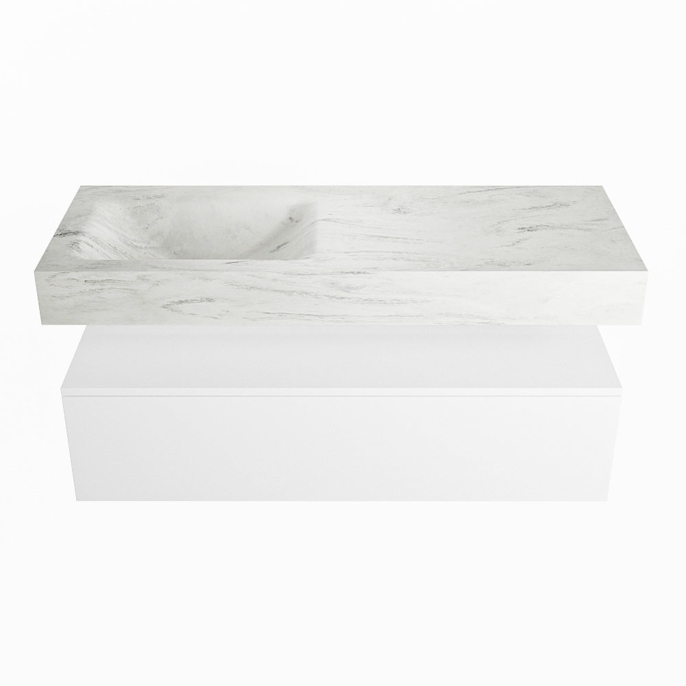 MONDIAZ ALAN-DLUX 120cm mueble de baño Talc 1 cajón. Lavabo CLOUD Izquierda sin orificios color Opalo. 4 MONDIAZ ALAN-DLUX 120cm mueble de baño Talc 1 cajón. Lavabo CLOUD Izquierda sin orificios color Opalo. - Imagen 4