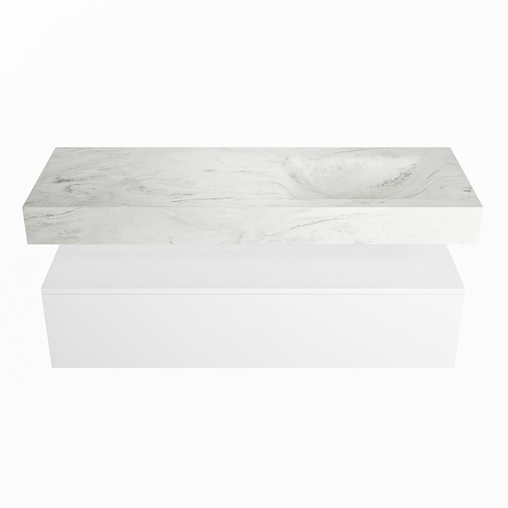 MONDIAZ ALAN-DLUX 130cm mueble de baño Talc 1 cajón. Lavabo CLOUD Derecho sin orificios color Opalo. 4 MONDIAZ ALAN-DLUX 130cm mueble de baño Talc 1 cajón. Lavabo CLOUD Derecho sin orificios color Opalo. - Imagen 4