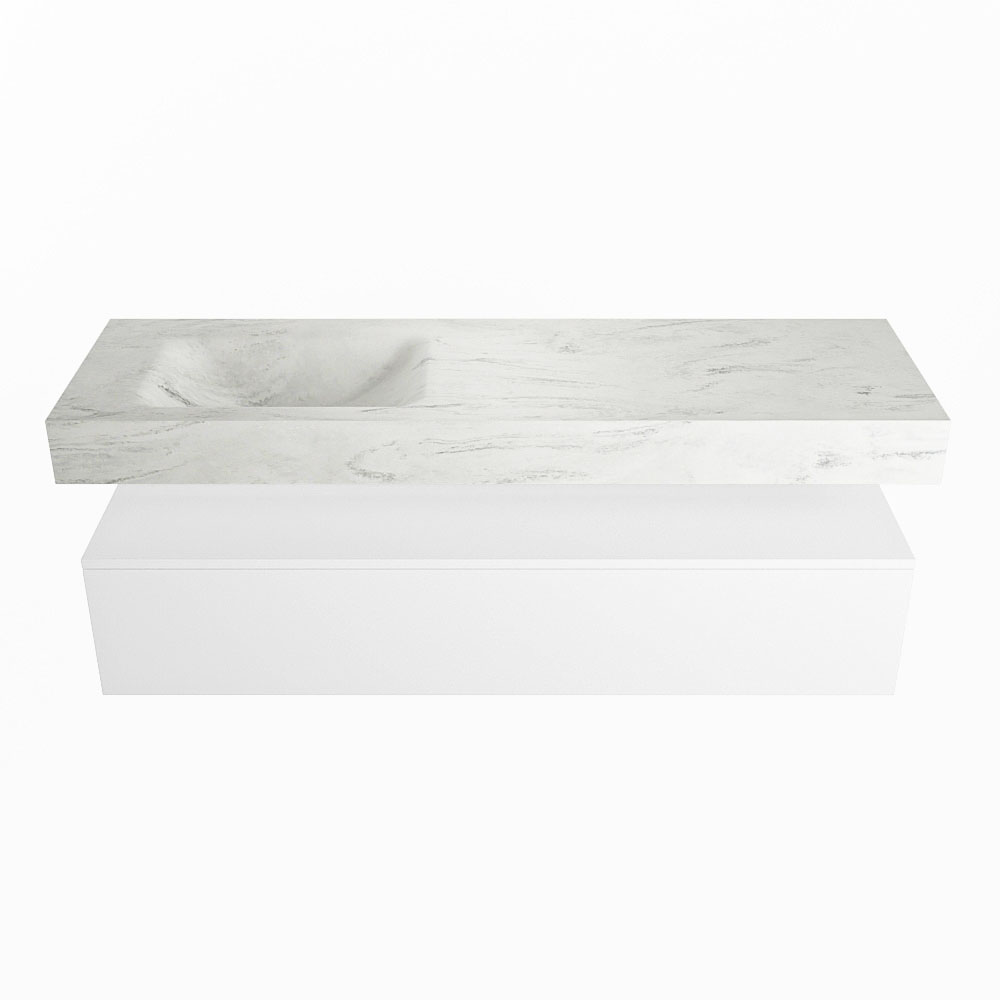 MONDIAZ ALAN-DLUX 150cm mueble de baño Talc 1 cajón. Lavabo CLOUD Izquierda sin orificios color Opalo. 4 MONDIAZ ALAN-DLUX 150cm mueble de baño Talc 1 cajón. Lavabo CLOUD Izquierda sin orificios color Opalo. - Imagen 4