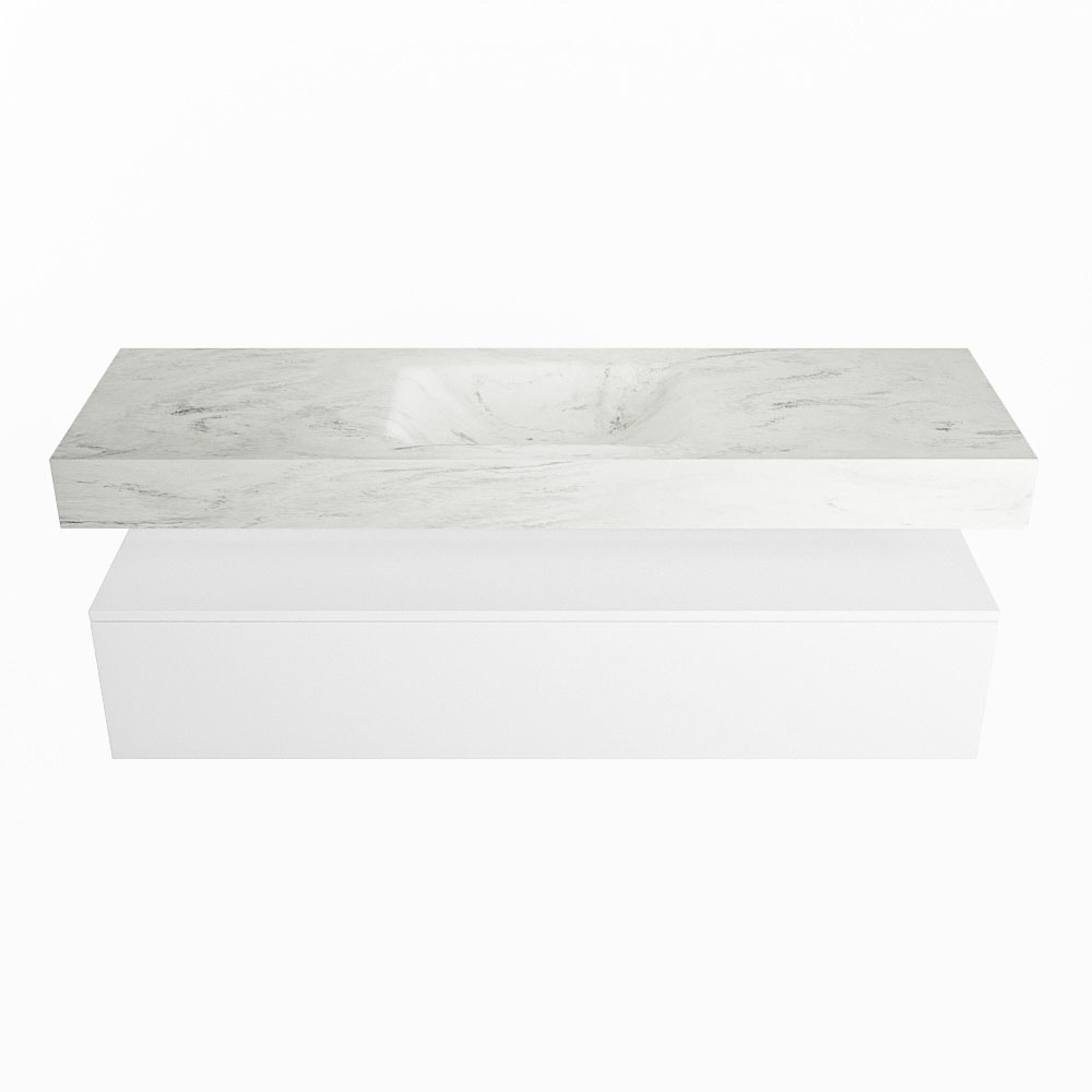 MONDIAZ ALAN-DLUX 150cm mueble de baño Talc 1 cajón. Lavabo CLOUD Centro 1 orificio color Opalo. 4 MONDIAZ ALAN-DLUX 150cm mueble de baño Talc 1 cajón. Lavabo CLOUD Centro 1 orificio color Opalo. - Imagen 4