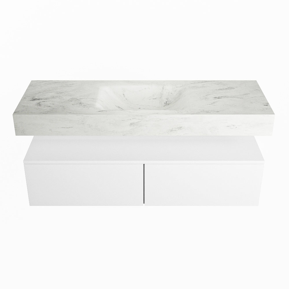 MONDIAZ ALAN-DLUX 130cm mueble de baño Talc 2 cajones. Lavabo CLOUD Centro 1 orificio color Opalo. 4 MONDIAZ ALAN-DLUX 130cm mueble de baño Talc 2 cajones. Lavabo CLOUD Centro 1 orificio color Opalo. - Imagen 4