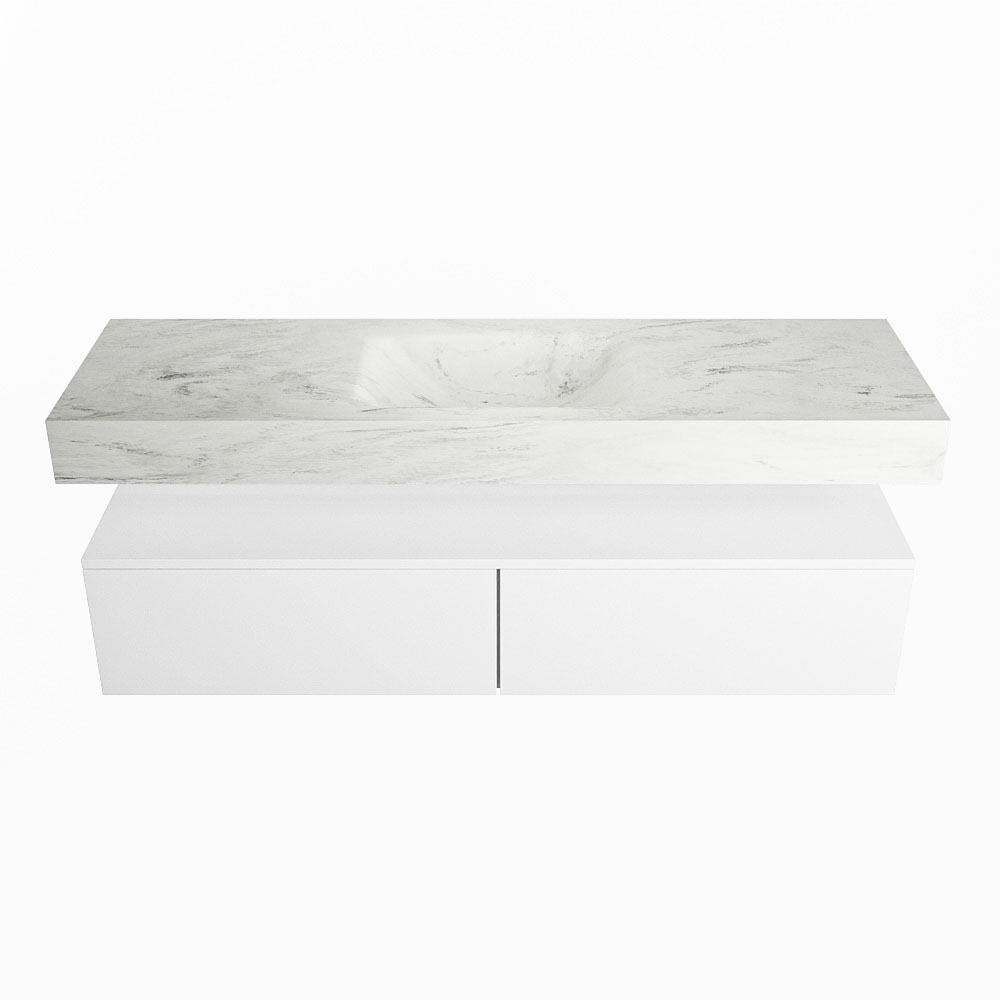 MONDIAZ ALAN-DLUX 150cm mueble de baño Talc 2 cajones. Lavabo CLOUD Centro sin orificios color Opalo. 4 MONDIAZ ALAN-DLUX 150cm mueble de baño Talc 2 cajones. Lavabo CLOUD Centro sin orificios color Opalo. - Imagen 4