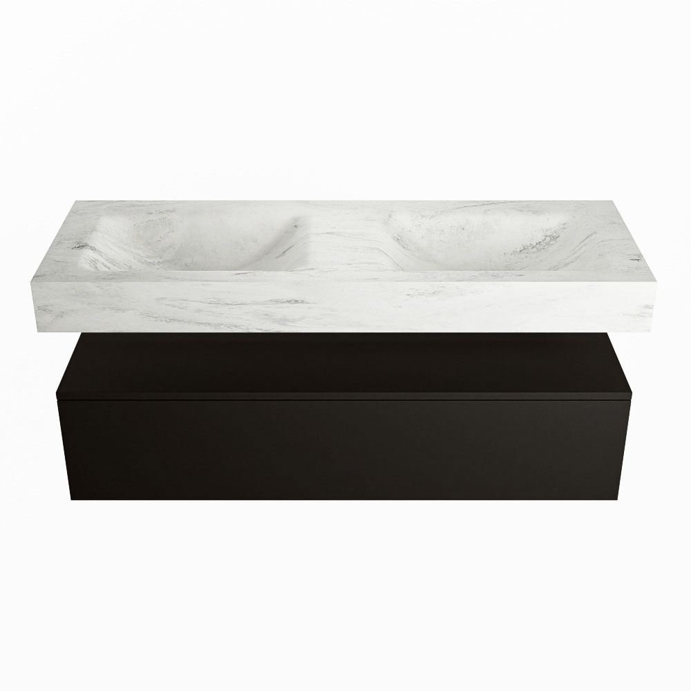 MONDIAZ ALAN-DLUX 130cm mueble de baño Urban 1 cajón. Lavabo CLOUD Doble sin orificios color Opalo. 4 MONDIAZ ALAN-DLUX 130cm mueble de baño Urban 1 cajón. Lavabo CLOUD Doble sin orificios color Opalo. - Imagen 4