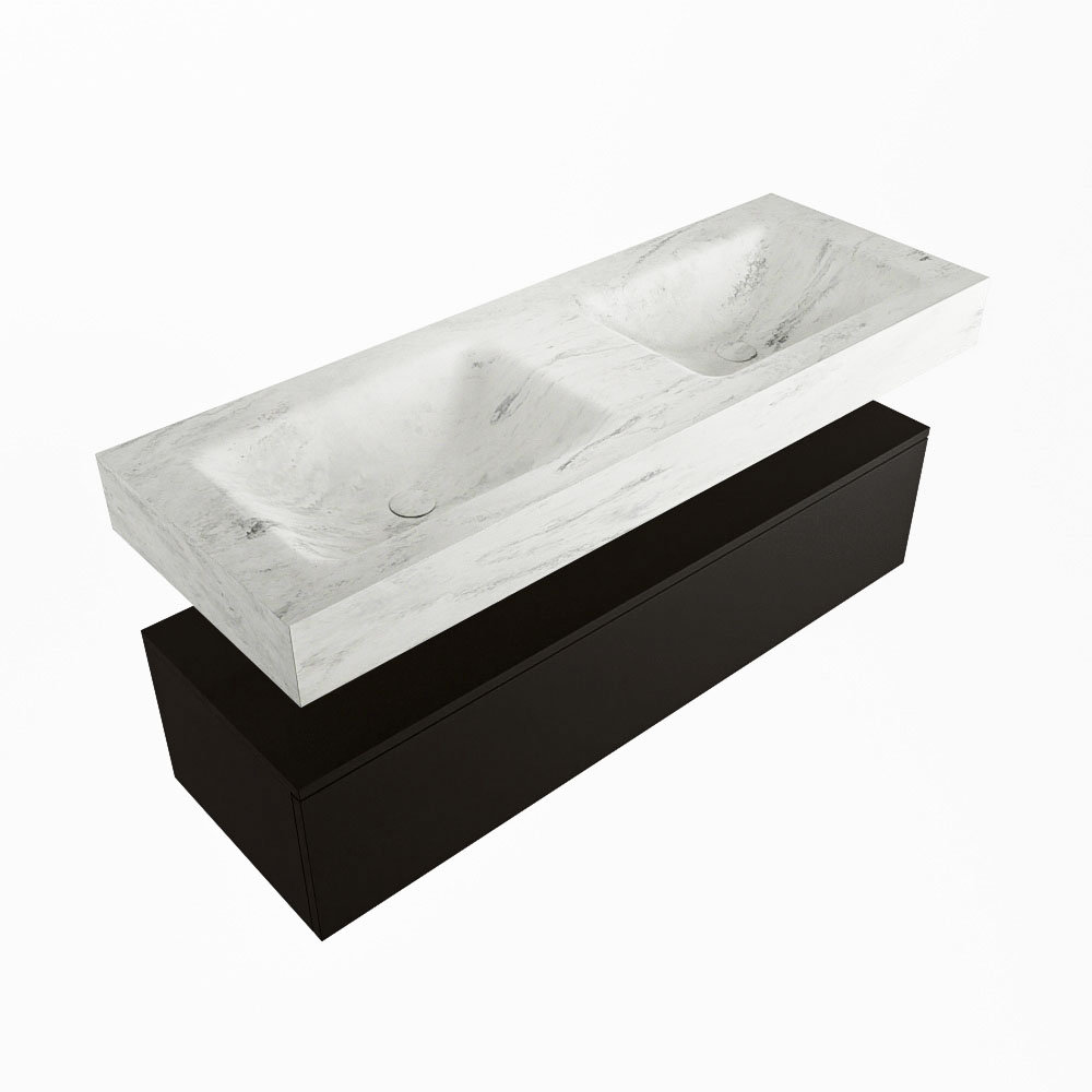 MONDIAZ ALAN-DLUX 130cm mueble de baño Urban 1 cajón. Lavabo CLOUD Doble sin orificios color Opalo. 5 MONDIAZ ALAN-DLUX 130cm mueble de baño Urban 1 cajón. Lavabo CLOUD Doble sin orificios color Opalo. - Imagen 5