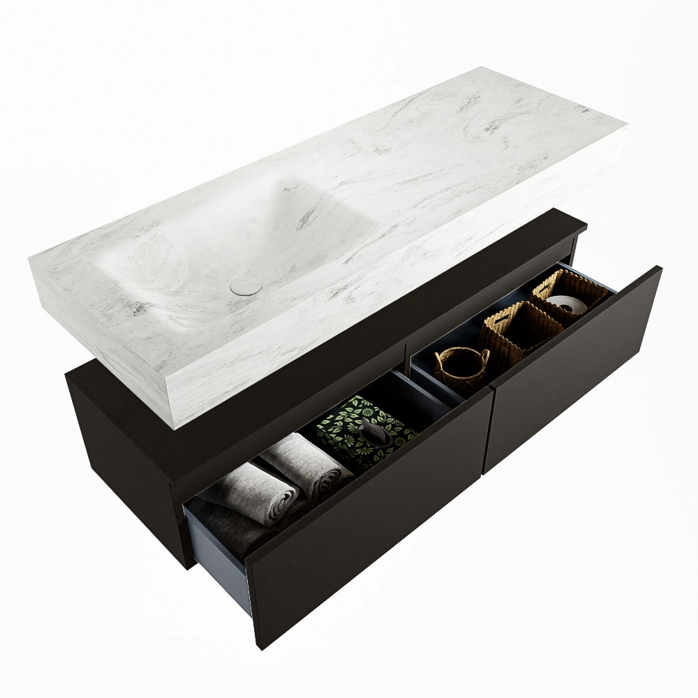 MONDIAZ ALAN-DLUX 130cm mueble de baño Urban 2 cajones. Lavabo CLOUD Izquierda sin orificios color Opalo. 6 MONDIAZ ALAN-DLUX 130cm mueble de baño Urban 2 cajones. Lavabo CLOUD Izquierda sin orificios color Opalo. - Imagen 6