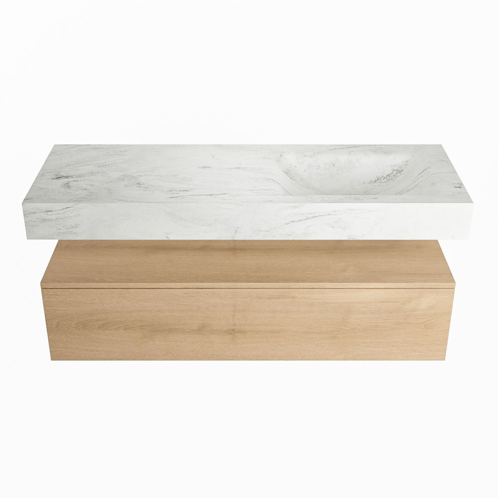 MONDIAZ ALAN-DLUX 130cm mueble de baño Washed Oak 1 cajón. Lavabo CLOUD Derecho 1 orificio color Opalo. 4 MONDIAZ ALAN-DLUX 130cm mueble de baño Washed Oak 1 cajón. Lavabo CLOUD Derecho 1 orificio color Opalo. - Imagen 4