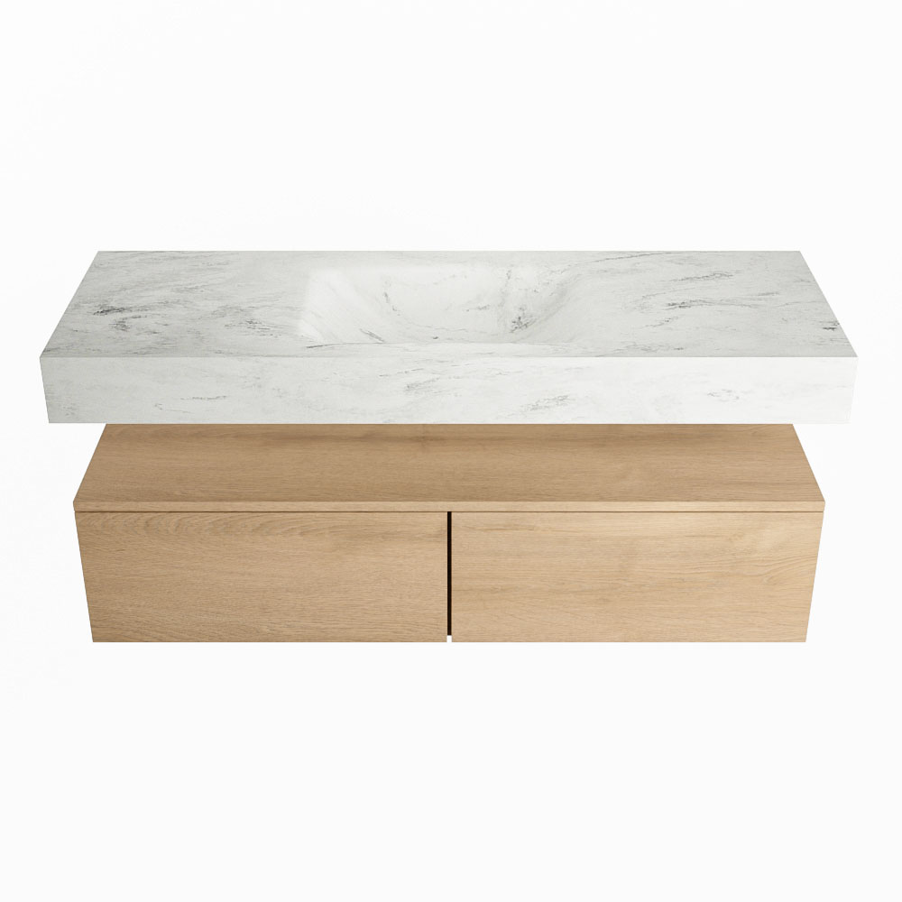 MONDIAZ ALAN-DLUX 130cm mueble de baño Washed Oak 2 cajones. Lavabo CLOUD Centro 1 orificio color Opalo. 4 MONDIAZ ALAN-DLUX 130cm mueble de baño Washed Oak 2 cajones. Lavabo CLOUD Centro 1 orificio color Opalo. - Imagen 4