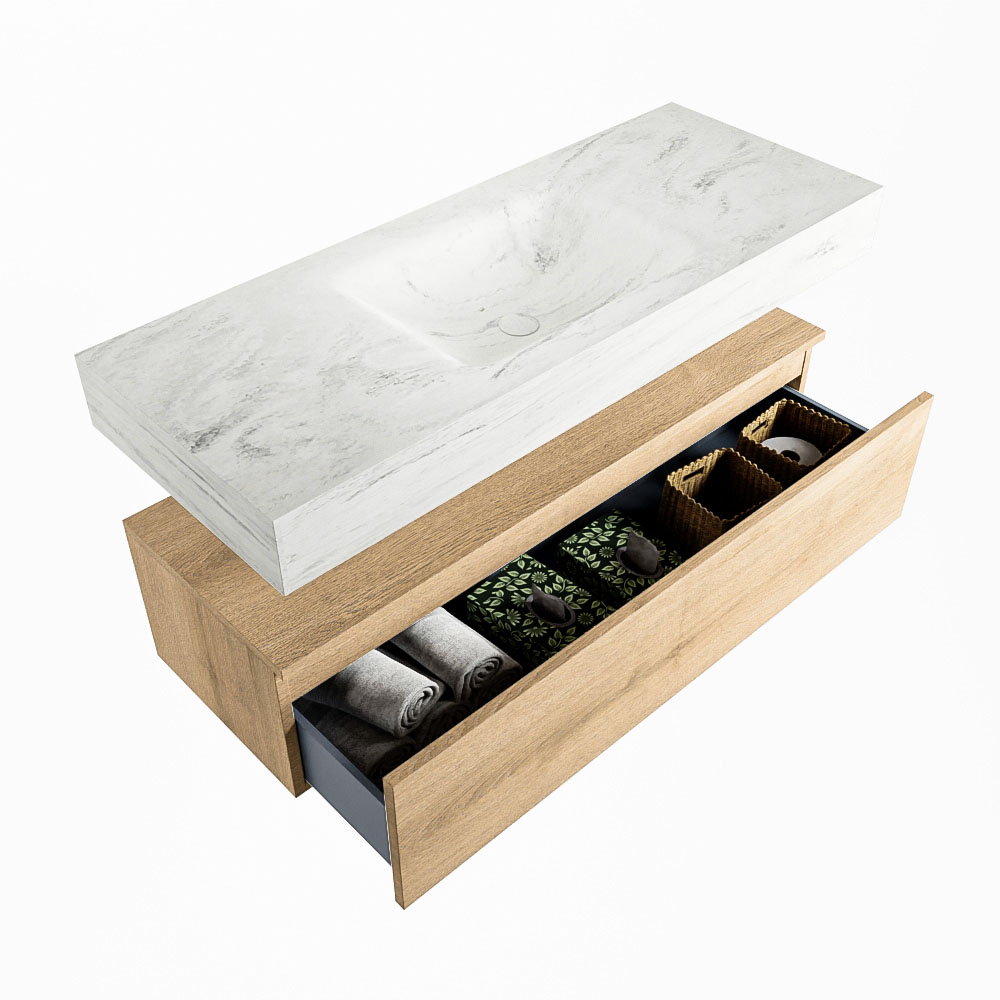 MONDIAZ ALAN-DLUX 120cm mueble de baño Washed Oak 1 cajón. Lavabo CLOUD Centro 1 orificio color Opalo. 6 MONDIAZ ALAN-DLUX 120cm mueble de baño Washed Oak 1 cajón. Lavabo CLOUD Centro 1 orificio color Opalo. - Imagen 6
