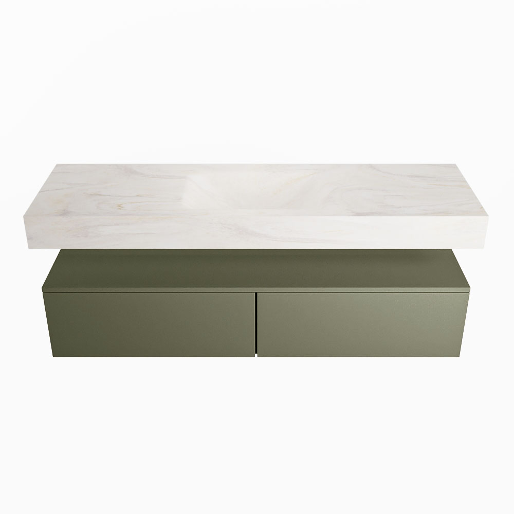 MONDIAZ ALAN-DLUX 150cm mueble de baño Army 2 cajones. Lavabo CLOUD Centro sin orificios color Ostra. 4 MONDIAZ ALAN-DLUX 150cm mueble de baño Army 2 cajones. Lavabo CLOUD Centro sin orificios color Ostra. - Imagen 4