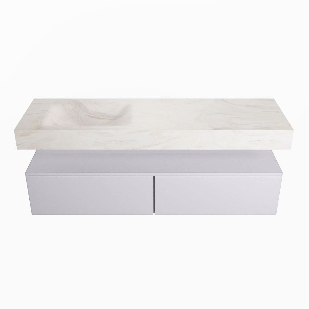 MONDIAZ ALAN-DLUX 150cm mueble de baño Cale 2 cajones. Lavabo CLOUD Izquierda 1 orificio color Ostra. 4 MONDIAZ ALAN-DLUX 150cm mueble de baño Cale 2 cajones. Lavabo CLOUD Izquierda 1 orificio color Ostra. - Imagen 4