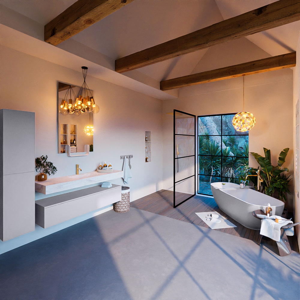 MONDIAZ ALAN-DLUX 150cm mueble de baño Cale 1 cajón. Lavabo CLOUD Centro 1 orificio color Ostra. 3 MONDIAZ ALAN-DLUX 150cm mueble de baño Cale 1 cajón. Lavabo CLOUD Centro 1 orificio color Ostra. - Imagen 3