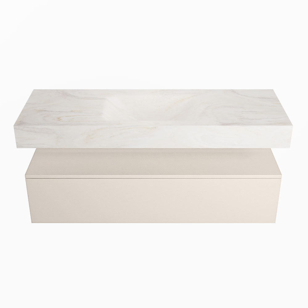 MONDIAZ ALAN-DLUX 130cm mueble de baño Linen 1 cajón. Lavabo CLOUD Centro sin orificios color Ostra. 4 MONDIAZ ALAN-DLUX 130cm mueble de baño Linen 1 cajón. Lavabo CLOUD Centro sin orificios color Ostra. - Imagen 4