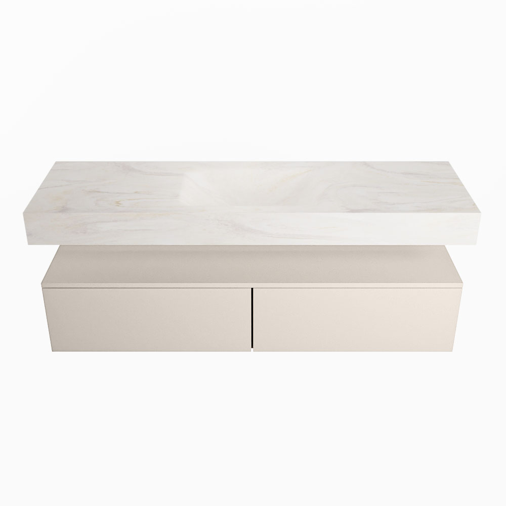 MONDIAZ ALAN-DLUX 150cm mueble de baño Linen 2 cajones. Lavabo CLOUD Centro 1 orificio color Ostra. 4 MONDIAZ ALAN-DLUX 150cm mueble de baño Linen 2 cajones. Lavabo CLOUD Centro 1 orificio color Ostra. - Imagen 4