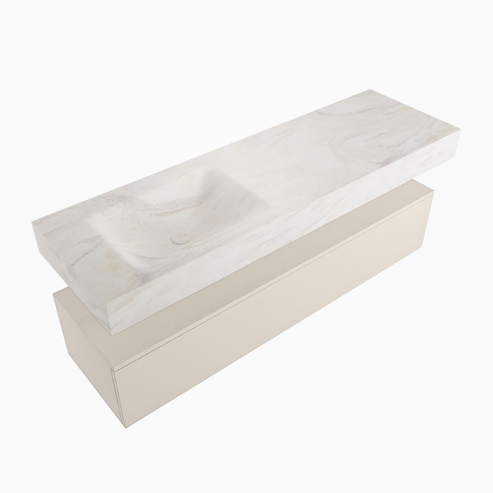 MONDIAZ ALAN-DLUX 150cm mueble de baño Linen 1 cajón. Lavabo CLOUD Izquierda 1 orificio color Ostra. 5 MONDIAZ ALAN-DLUX 150cm mueble de baño Linen 1 cajón. Lavabo CLOUD Izquierda 1 orificio color Ostra. - Imagen 5