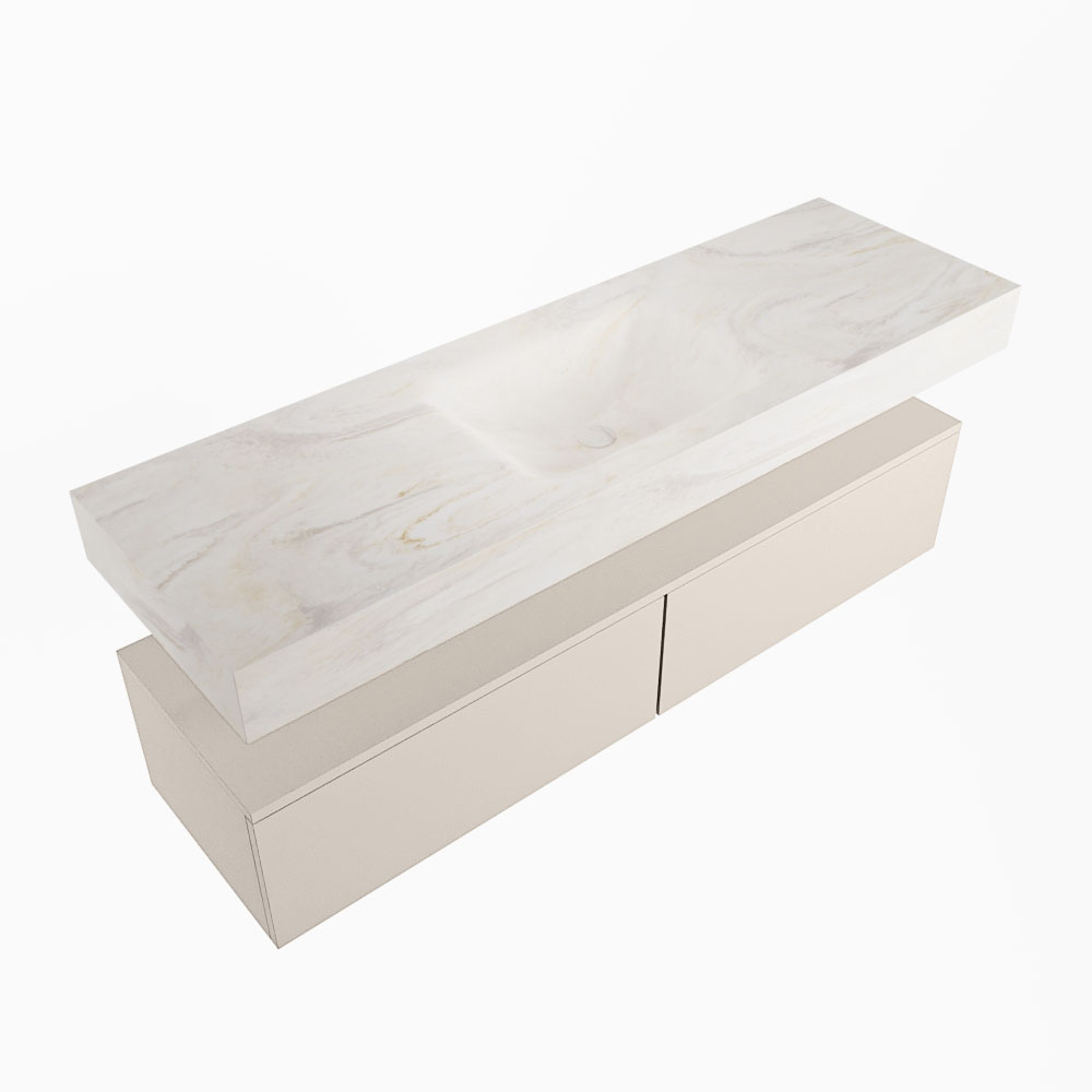 MONDIAZ ALAN-DLUX 150cm mueble de baño Linen 2 cajones. Lavabo CLOUD Centro 1 orificio color Ostra. 5 MONDIAZ ALAN-DLUX 150cm mueble de baño Linen 2 cajones. Lavabo CLOUD Centro 1 orificio color Ostra. - Imagen 5