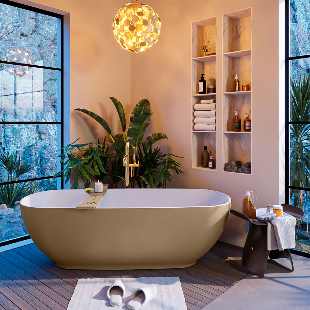 MONDIAZ ALAN-DLUX 150cm mueble de baño Oro 1 cajón. Lavabo CLOUD Izquierda sin orificios color Ostra. 7 MONDIAZ ALAN-DLUX 150cm mueble de baño Oro 1 cajón. Lavabo CLOUD Izquierda sin orificios color Ostra. - Imagen 7