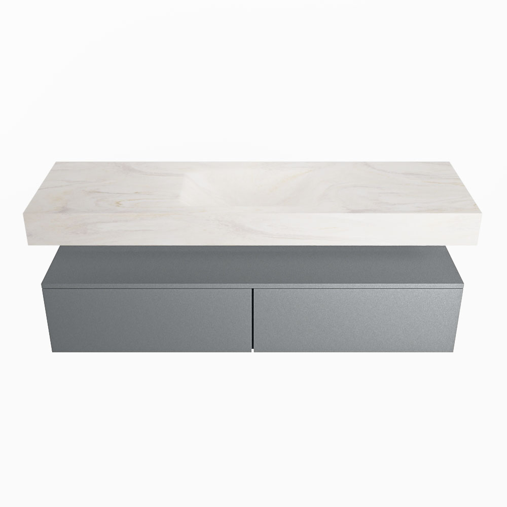 MONDIAZ ALAN-DLUX 150cm mueble de baño Plata 2 cajones. Lavabo CLOUD Centro 1 orificio color Ostra. 4 MONDIAZ ALAN-DLUX 150cm mueble de baño Plata 2 cajones. Lavabo CLOUD Centro 1 orificio color Ostra. - Imagen 4