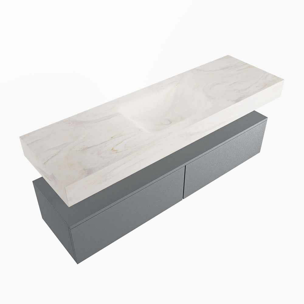 MONDIAZ ALAN-DLUX 150cm mueble de baño Plata 2 cajones. Lavabo CLOUD Centro 1 orificio color Ostra. 5 MONDIAZ ALAN-DLUX 150cm mueble de baño Plata 2 cajones. Lavabo CLOUD Centro 1 orificio color Ostra. - Imagen 5