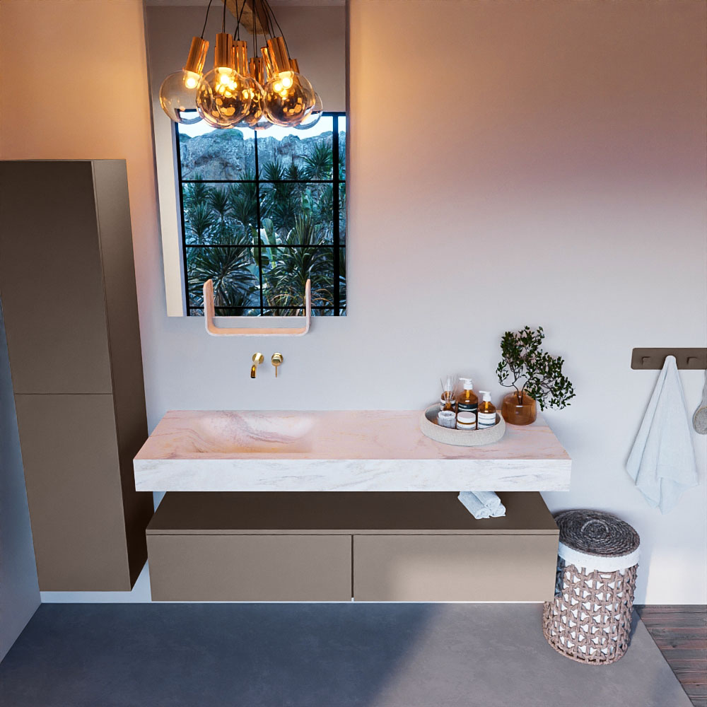 MONDIAZ ALAN-DLUX 150cm mueble de baño Smoke 2 cajones. Lavabo CLOUD Izquierda sin orificios color Ostra. 2 MONDIAZ ALAN-DLUX 150cm mueble de baño Smoke 2 cajones. Lavabo CLOUD Izquierda sin orificios color Ostra. - Imagen 2