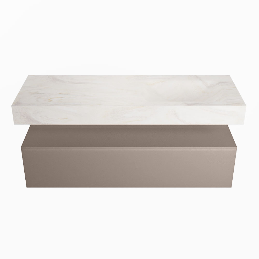 MONDIAZ ALAN-DLUX 130cm mueble de baño Smoke 1 cajón. Lavabo CLOUD Derecho sin orificios color Ostra. 4 MONDIAZ ALAN-DLUX 130cm mueble de baño Smoke 1 cajón. Lavabo CLOUD Derecho sin orificios color Ostra. - Imagen 4