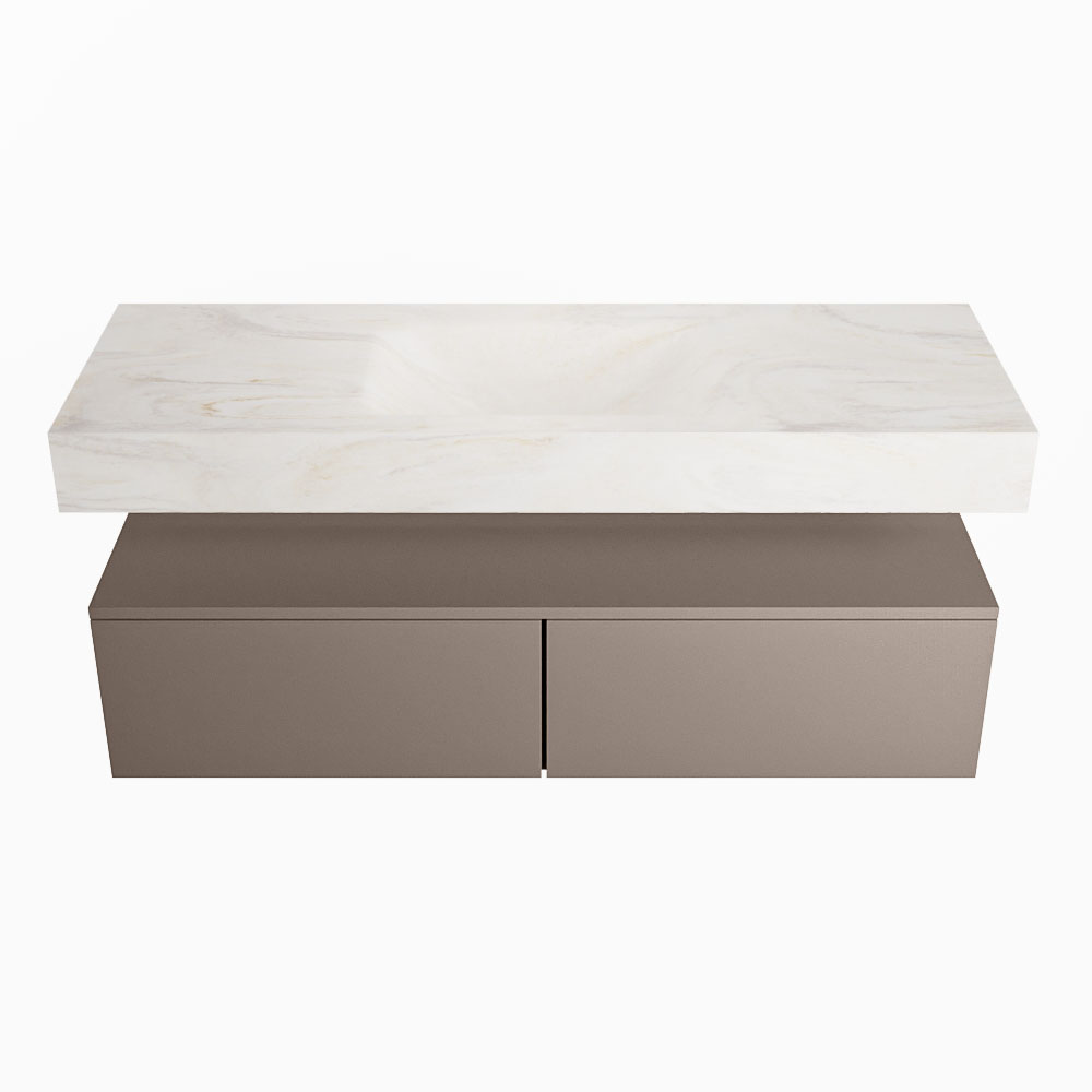 MONDIAZ ALAN-DLUX 130cm mueble de baño Smoke 2 cajones. Lavabo CLOUD Centro 1 orificio color Ostra. 4 MONDIAZ ALAN-DLUX 130cm mueble de baño Smoke 2 cajones. Lavabo CLOUD Centro 1 orificio color Ostra. - Imagen 4
